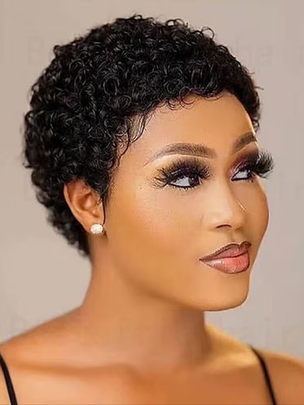 Short Curly Afro Kinky Brazillian Hair Wig